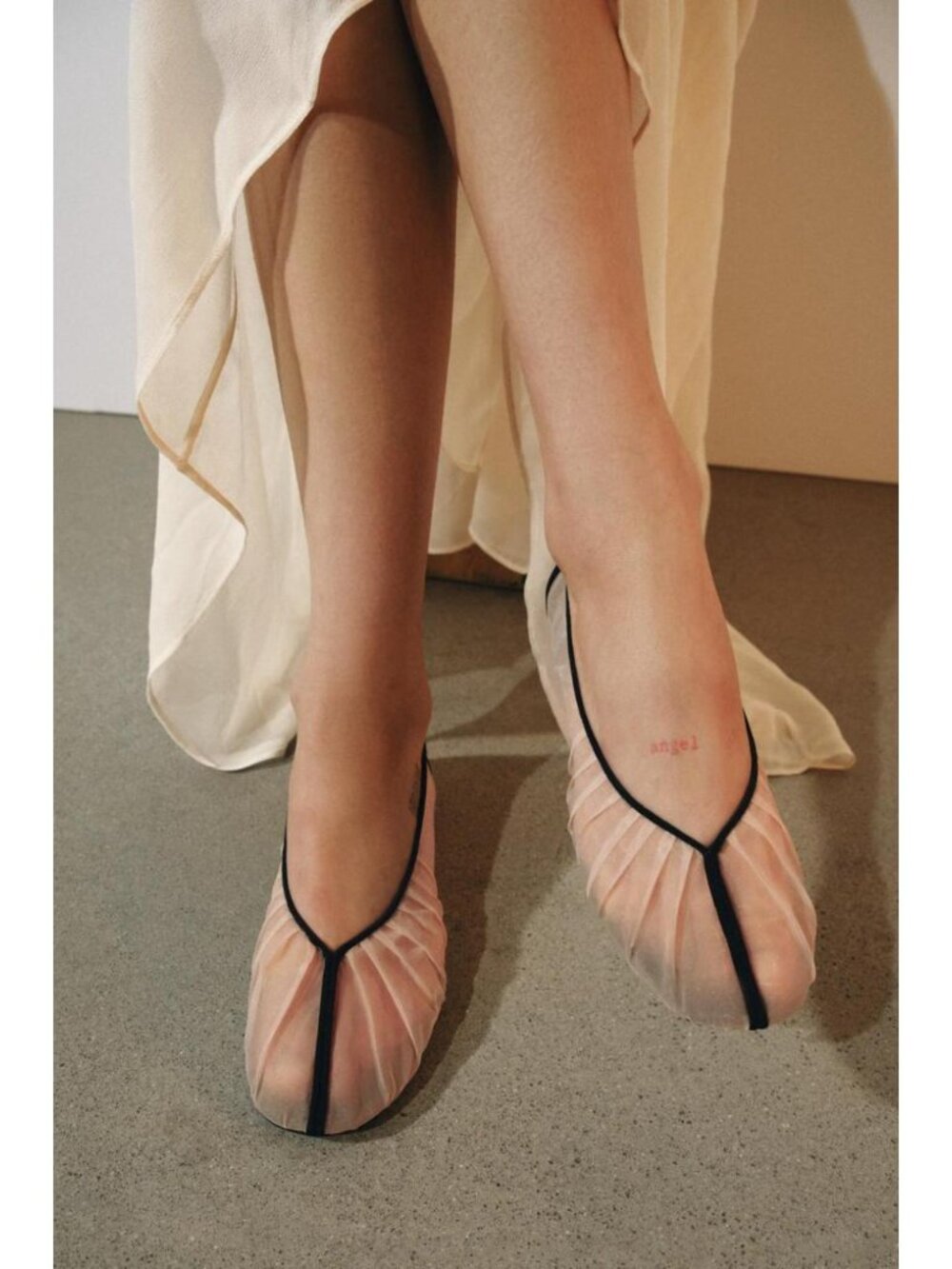 ZARA MESH FLAT BALLET FLATS